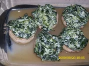 Gemüse:  Gefüllte, überbackene Champignons - Rezept