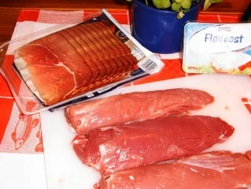 Gefülltes Schweinefilet mit Kartoffelspalten - Rezept - Bild Nr. 2