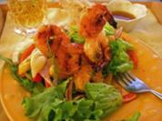 Warmer Shrimpsalat mit Fenchel und Paprika - Rezept