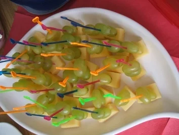 Weintrauben- Käsespieße - Rezept