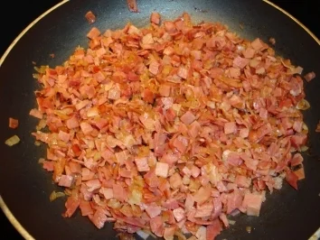 Bohnen und Schinken mit einer Decke aus Kartoffelpüree - Rezept - Bild Nr. 5