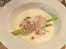 Bataten-Kokos-Suppe mit Zitronengras-Garnelen-Spieß - Rezept