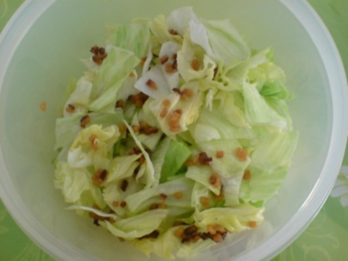 Grüner Salat mit Speck - Rezept