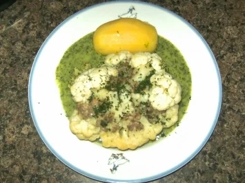 Rezept: Gefüllter Blumenkohl Gefüllter Blumenkohl - Rezept