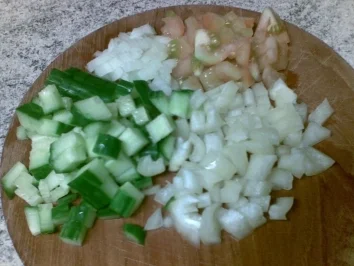 Gemischter Salat mit fritierten Käsenuggets - Rezept - Bild Nr. 3