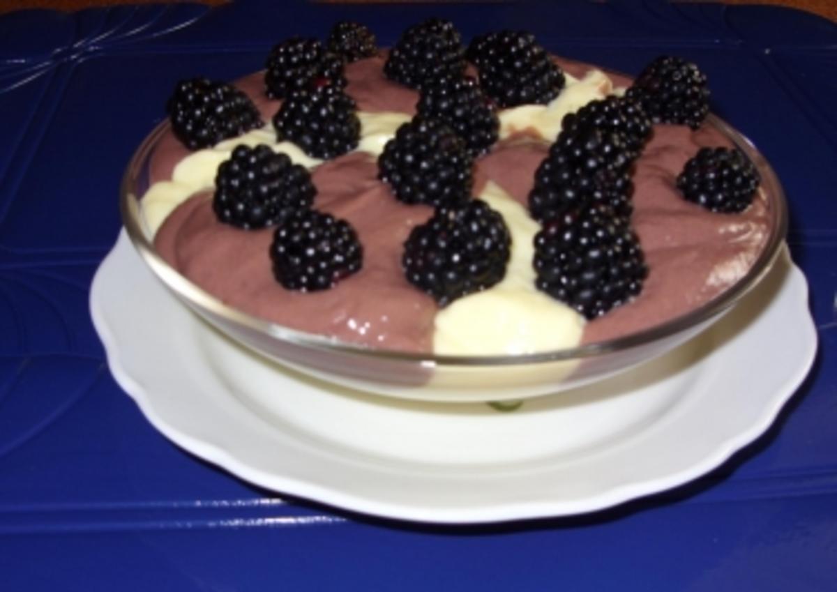 Schoko-Vanille-Pudding mit Brombeeren - Rezept - Bild Nr. 6