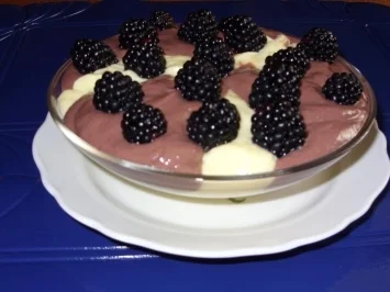 Schoko-Vanille-Pudding mit Brombeeren - Rezept - Bild Nr. 6