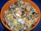 Pasta: Spaghettini mit  Vongole und Garnelen - Rezept