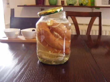 -Snacks- Wurstsalat als Fingerfood........oder - Rezept