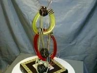 Rezept: Kreative Schokocreme mit Zuckeraufsatz und Schokoladenarbeiten. Kreative Schokocreme mit Zuckeraufsatz und Schokoladenarbeiten. - Rezept