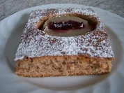 Preiselbeerkuchen mit Birnen - Rezept