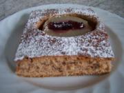 Preiselbeerkuchen mit Birnen - Rezept