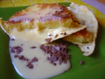 Ananas gebacken mit Ei und Vanillesoße - Rezept - Bild Nr. 2