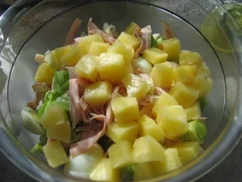 Fruchtiger Eier-Lauch-Salat - Rezept