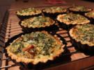 Käse - Tarteletts mit Spinat - Rezept