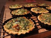 Käse - Tarteletts mit Spinat - Rezept