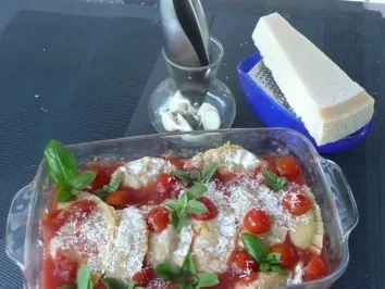 NUDELN/ Teigtaschen mit Hack-Gemüsemischung in Tomatensoße - Rezept - Bild Nr. 4