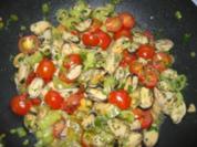 Bunte Muschelpfanne - Rezept