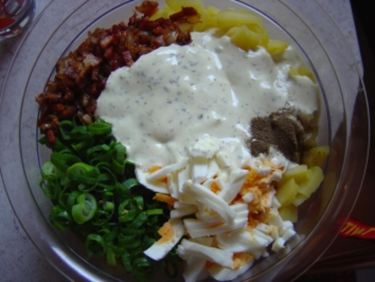 Anne´s "Rustikaler Kartoffelsalat" mit Bacon und Röstzwiebeln - Rezept - Bild Nr. 5