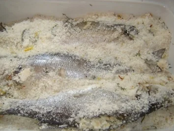 Rezept: WOLFSBARSCH UNTER SALZKRUSTE Bild Nr. 10 WOLFSBARSCH UNTER SALZKRUSTE - Rezept - Bild Nr. 10