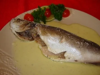 Rezept: WOLFSBARSCH UNTER SALZKRUSTE Bild Nr. 11 WOLFSBARSCH UNTER SALZKRUSTE - Rezept - Bild Nr. 11