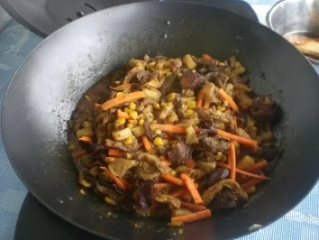 Wokgericht "Thai" mi Ananas und Curry - Rezept - Bild Nr. 4