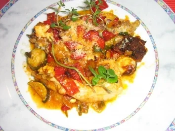 Putenschnitzel mit Ratatouille überbacken - Rezept - Bild Nr. 10