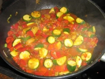 Putenschnitzel mit Ratatouille überbacken - Rezept - Bild Nr. 6