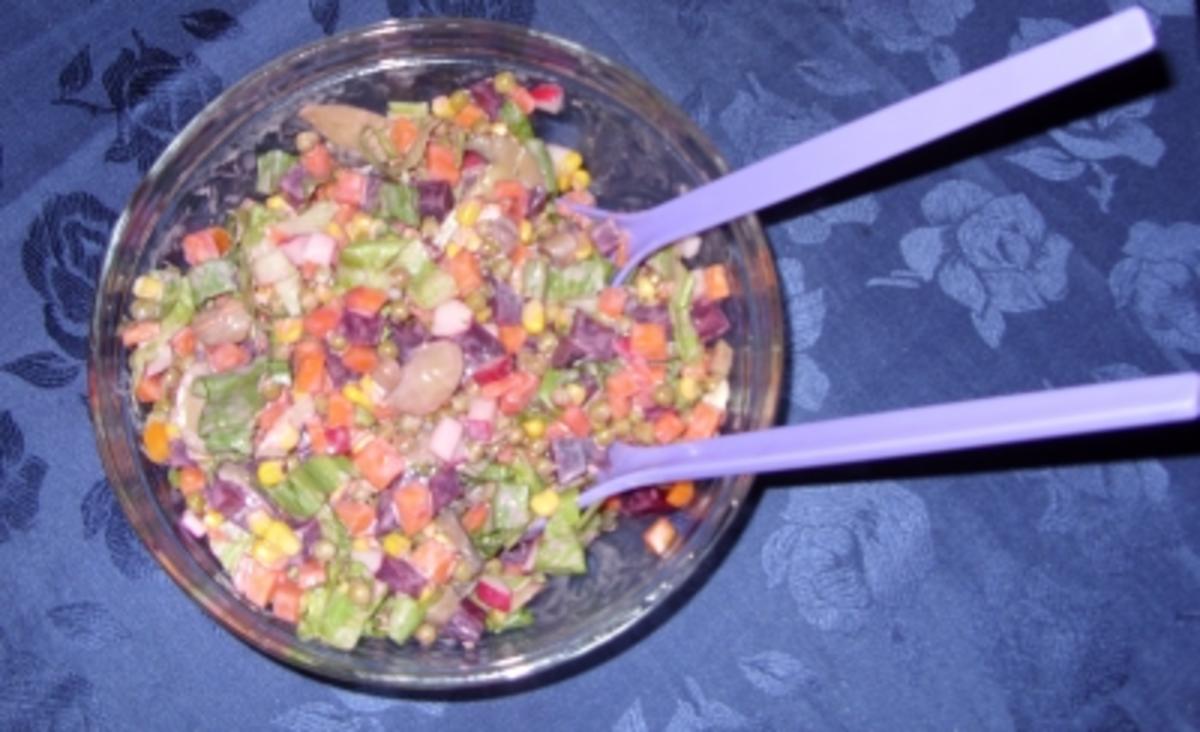 Salat - Bunter Sommersalat - Rezept - Bild Nr. 2