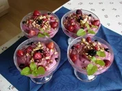 Walnusskaramel mit gemischten Beeren - Rezept