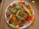 Hirtensalat mit gegrilltem Schafskäse - Rezept