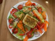 Hirtensalat mit gegrilltem Schafskäse - Rezept