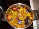 Dreierlei- Pflaumenkompott mit knusprigen Streuseln - Rezept