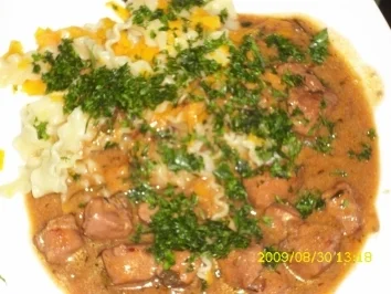 Fleisch:  Kaninchenragout mit Karotten-Nudeln - Rezept - Bild Nr. 9