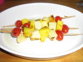 Käse - Ananas - Spieße - Rezept