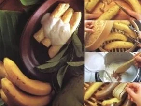 Heiße Bananen mit Zimt-Kokosnuß-Sauce - Rezept