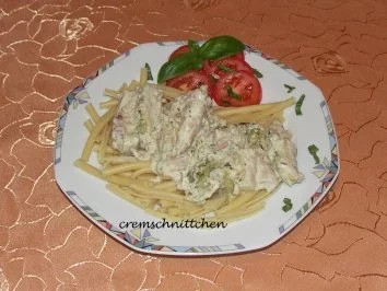 Kräutergeschnetzteltes auf Maccaroni - Rezept - Bild Nr. 2