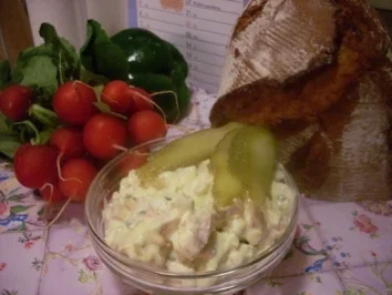 Rezept: Schinkenaufstrich mit Ei Schinkenaufstrich mit Ei - Rezept