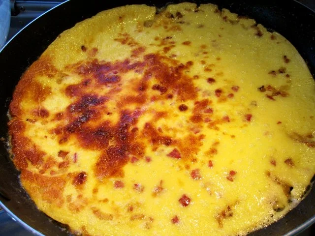 Rezept: Eier-Pfannkuchen mit Schinkenspeck Bild Nr. 6 Eier-Pfannkuchen mit Schinkenspeck - Rezept - Bild Nr. 6