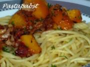 Spaghetti mit Bacon - Nektarinensauce - Rezept