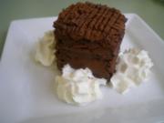 Schokolade Würfel mit Trüffel Creme - Rezept