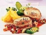 Putenmedaillons in Tomatensoße - Rezept