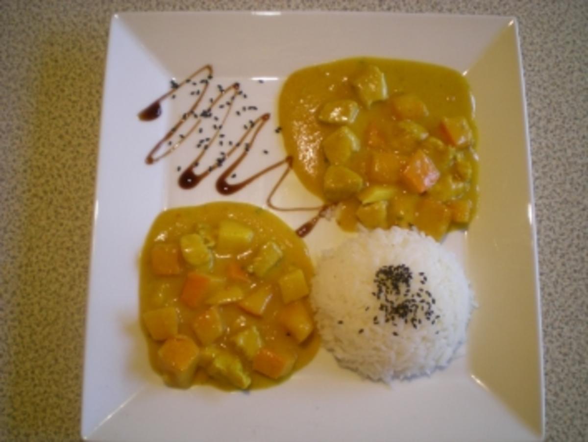 Bilder für fruchtiges Kürbis Curry mit Pute - Rezept