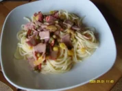 Spaghetti mit Schinken-Gemüse-Soße - Rezept