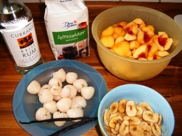 Nektarinen mit Litschi und Rum Marmelade - Rezept - Bild Nr. 2