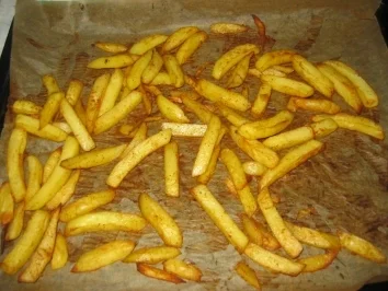 Knackig leichte Pommes Frites - Rezept