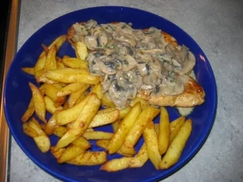 Schnitzel in Pilz-Rahm-Sauce - Rezept - Bild Nr. 6