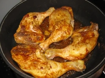 Hähnchenkeulen mit Curry-Paprika-Reis... - Rezept - Bild Nr. 2