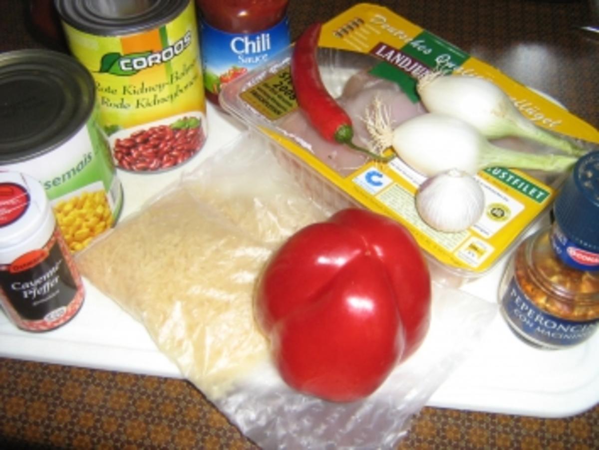 Chili-Hähnchen auf Gemüsereis - Rezept - Bild Nr. 2