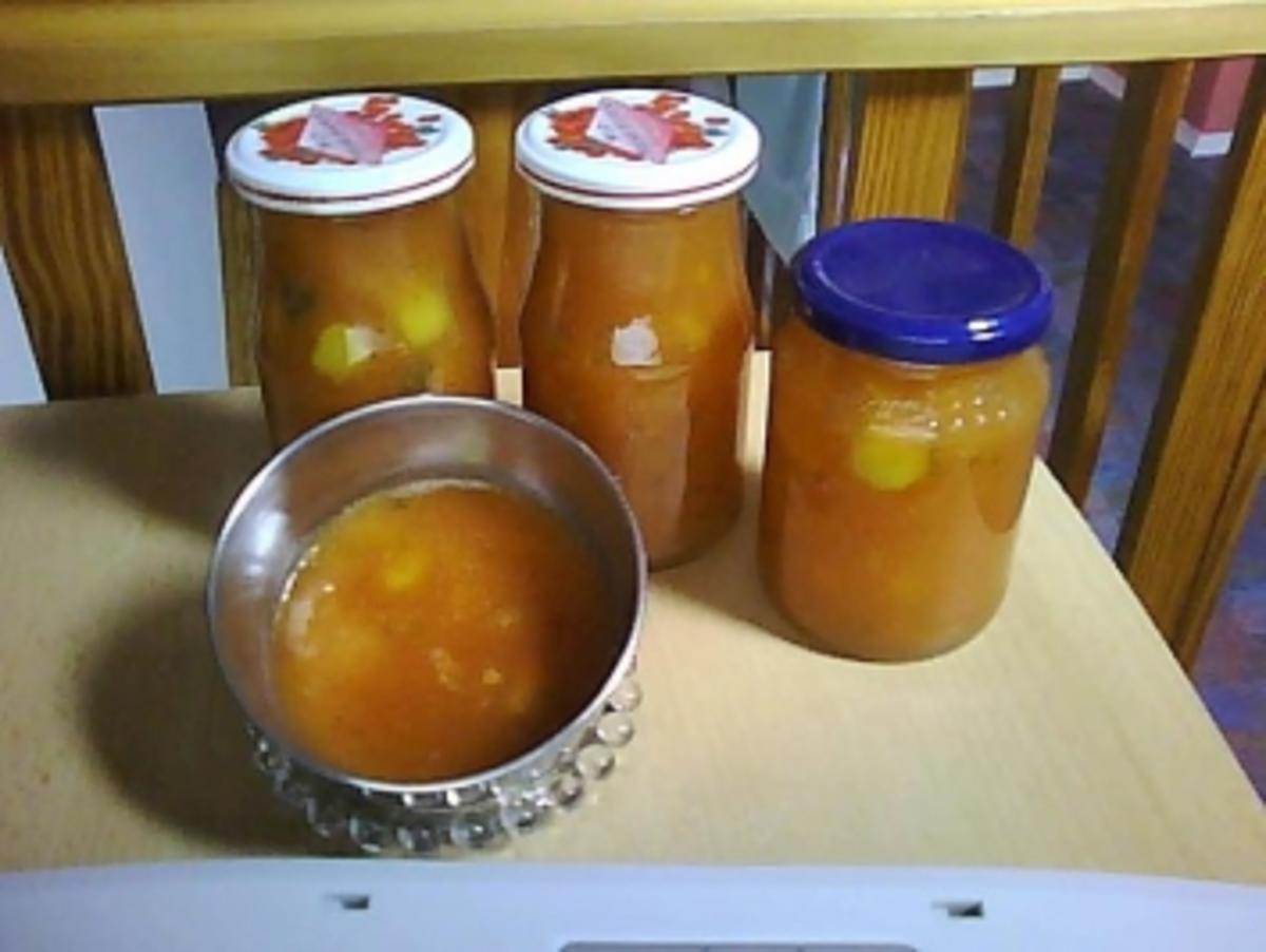 Pfirsich-Ananas-Marmelade mit... - Rezept